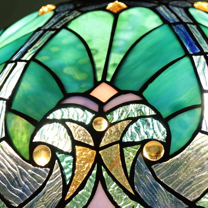 Vinplus Tiffany Floor Lamp Stained Glass Lamp Shade Vintage Antique Style Standing Double Light Reviews Wayfair